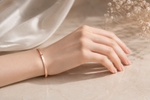Rose Gold Plated Clover Bangle Bracelet