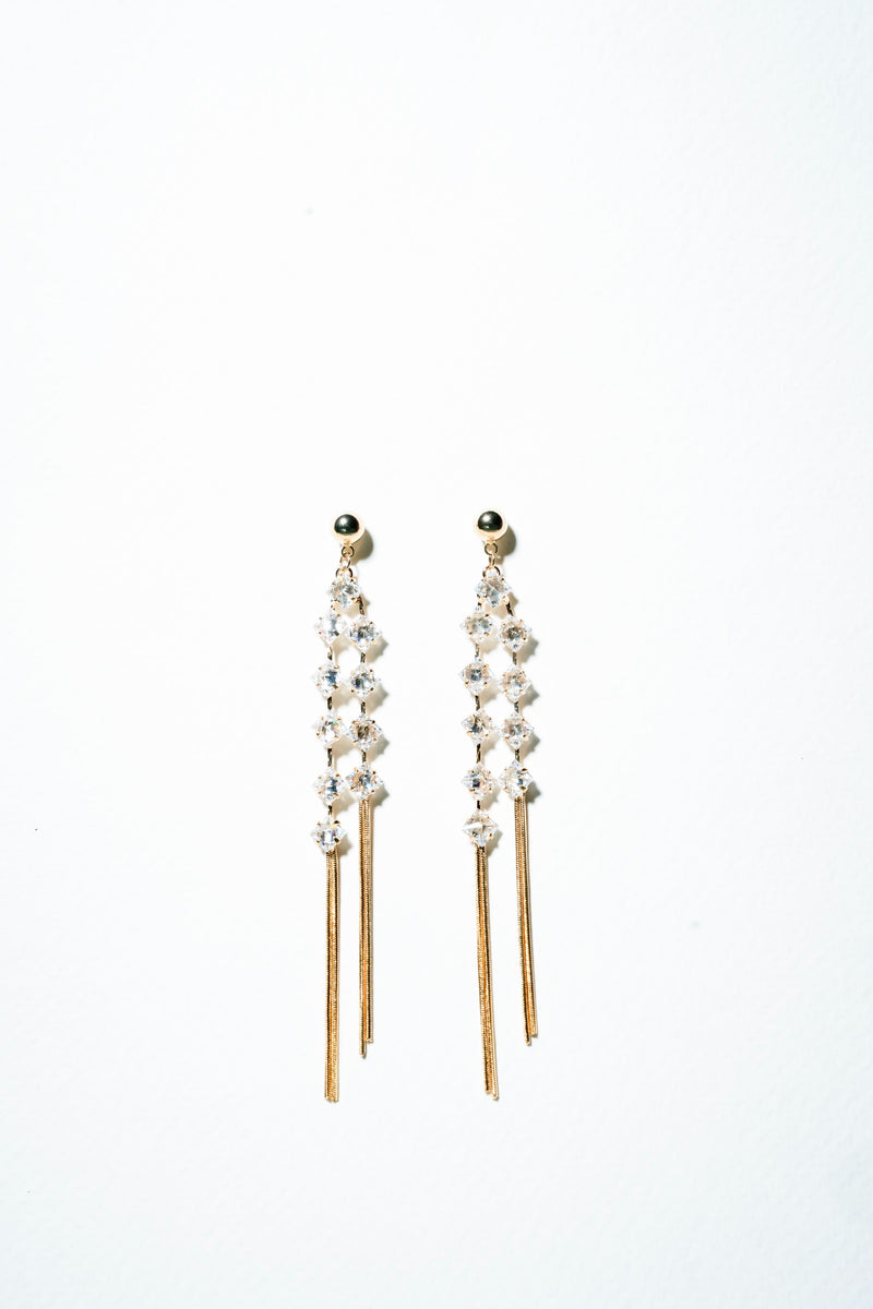 Radiance Double-Strand Dangle Earrings – 18k Gold Plated