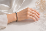 Midnight Pulse Bangle ECG Engraved Bracelet | Minimalist Magnetic Bangle for Men & Women