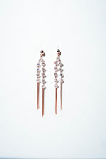 Lumina Dual-Strand Rose Gold Fringe Earrings