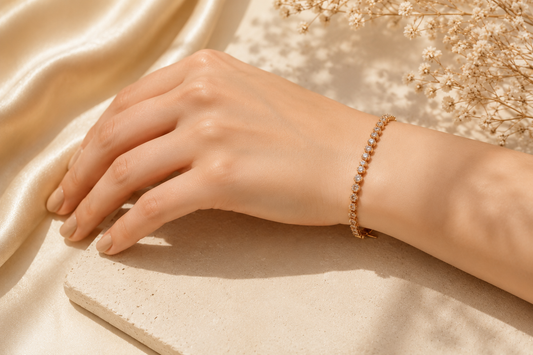 The "Celestial Halo" Classic Tennis Bracelet