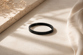 The Obsidian Shadow Engraved Bangle – Midnight Noir