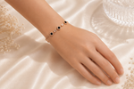 Ethereal Noir: Premium Rose Gold-Plated Minimalist Statement Bracelet