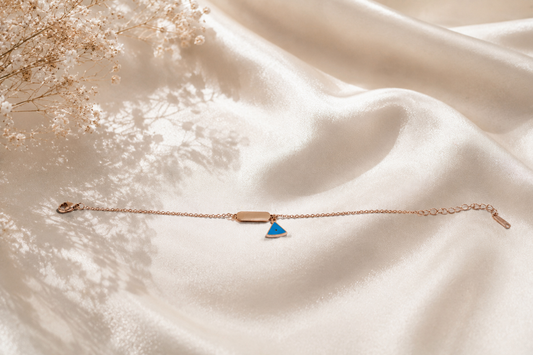 Protective Aura: Minimalist Geometric Rose Gold Bracelet