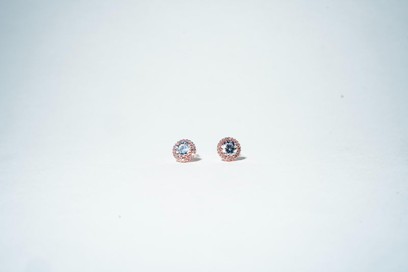 Rose Gold Floral Cluster Studs