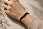 The Obsidian Shadow Engraved Bangle – Midnight Noir
