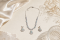 The Luminescent Aura Ensemble: Handcrafted 925 Sterling Silver Set