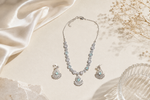 The Luminescent Aura Ensemble: Handcrafted 925 Sterling Silver Set