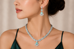 The Ethereal Azure Collection: Handcrafted 925 Sterling Silver Set