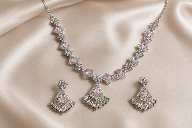 The Serene Bloom Collection: Handcrafted Sterling Silver Ensemble