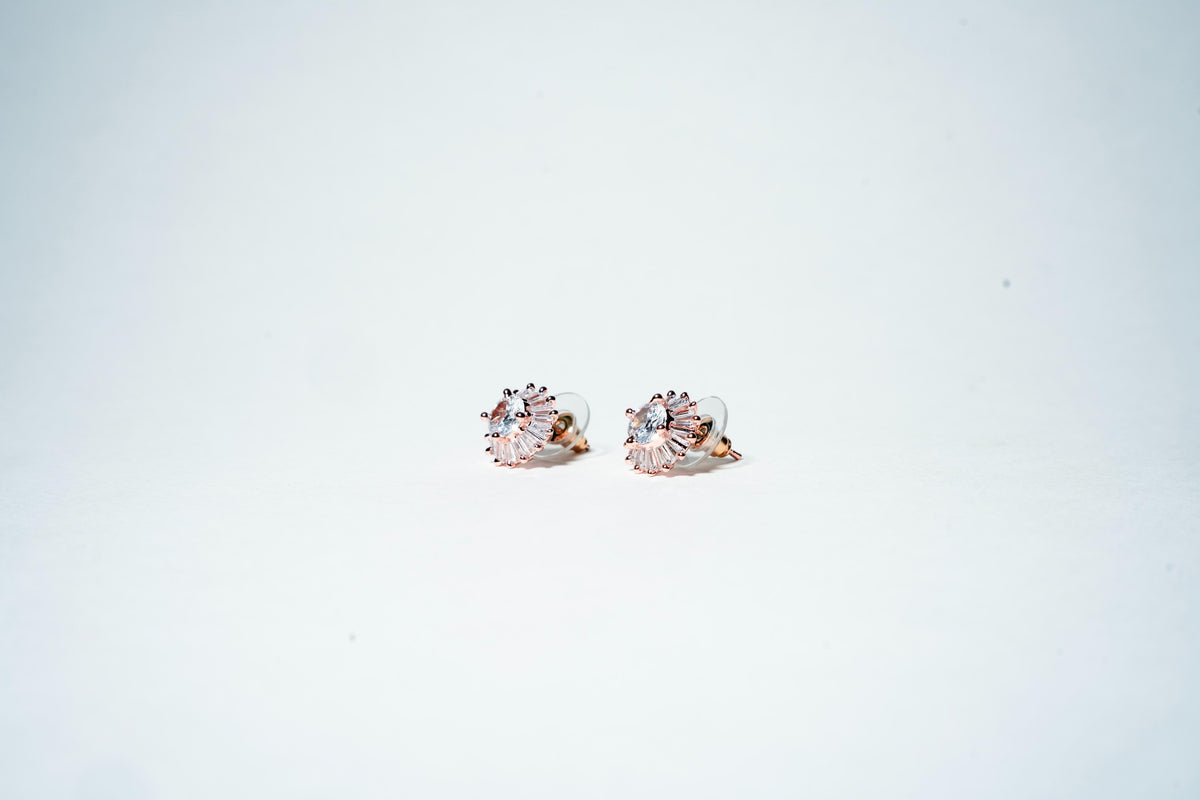 Solstice Baguette Cluster Studs