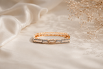 The Sovereign Tiered Pavilion Bangle – 18K Gold Plated