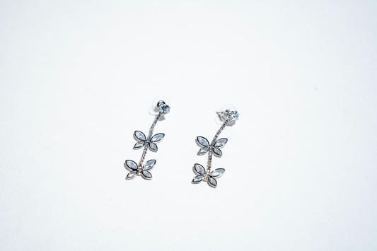 The Twin Butterfly Drop Earrings – 925 Sterling Silver