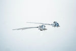 The Midnight Blossom Threader Earrings – 925 Sterling Silver