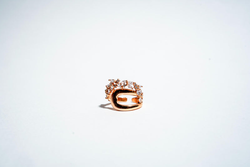 The "Everlasting Laurel" Crystal Crown Ring