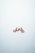 Heart-Drop Huggie Hoops