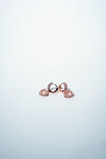 Heart-Drop Huggie Hoops