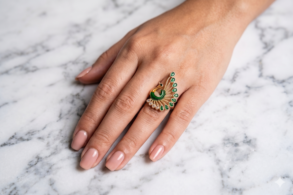 The Regal Peacock Heirloom Ring