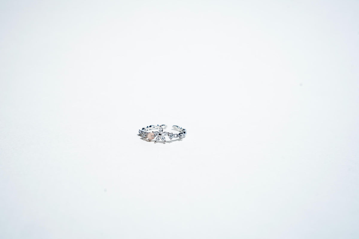 The "Blossom of Serenity" Floral 925 Silver Ring