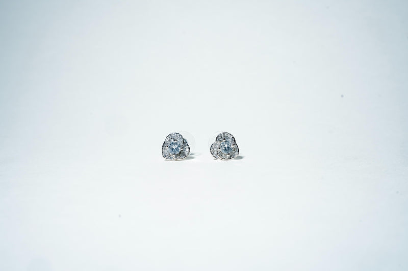 The Linked Heart Silhouette Studs – 925 Sterling Silver
