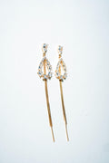 Celestial Cascade: Radiant Crystal Teardrop Dangles