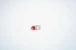The Dual-Heart & Crystal Open Ring