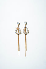 Celestial Cascade: Radiant Crystal Teardrop Dangles