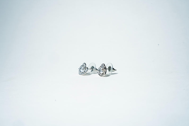The Linked Heart Silhouette Studs – 925 Sterling Silver