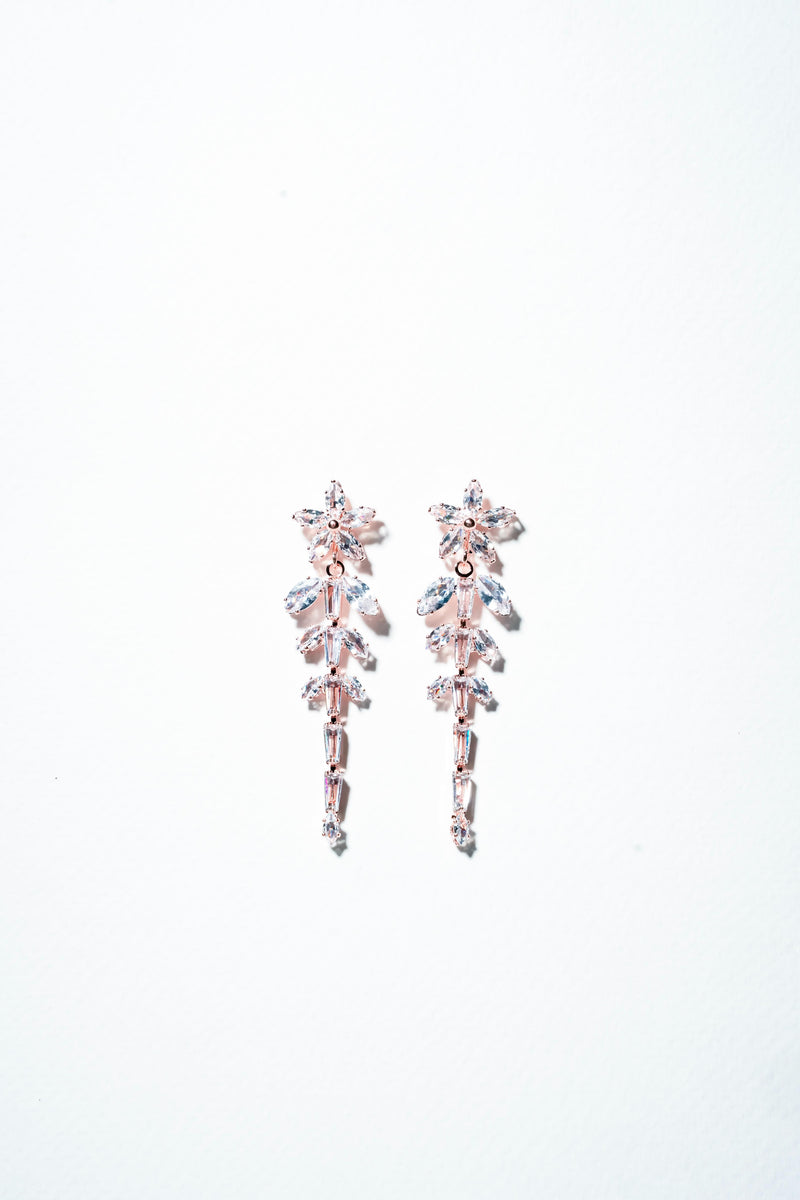 Marquise Ivy Linear Drop Earrings