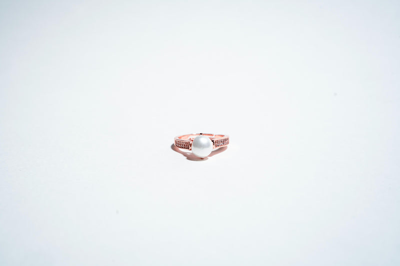 The "Luminous Grace" Pearl & Pavé Statement Ring