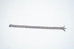 The Celestial Chevron: 925 Sterling Silver Diamond-Cut Bracelet