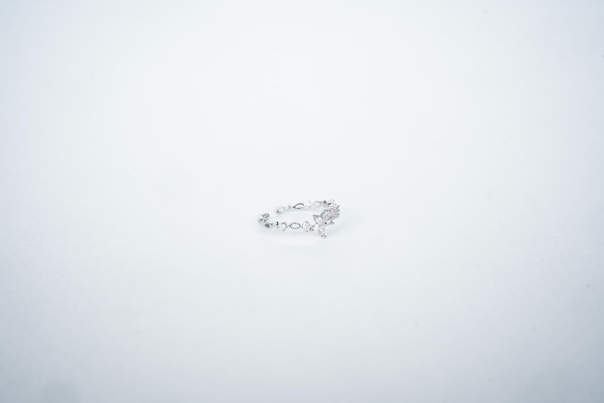 The "Blossom of Serenity" Floral 925 Silver Ring