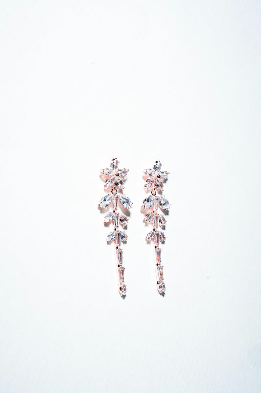 Marquise Ivy Linear Drop Earrings