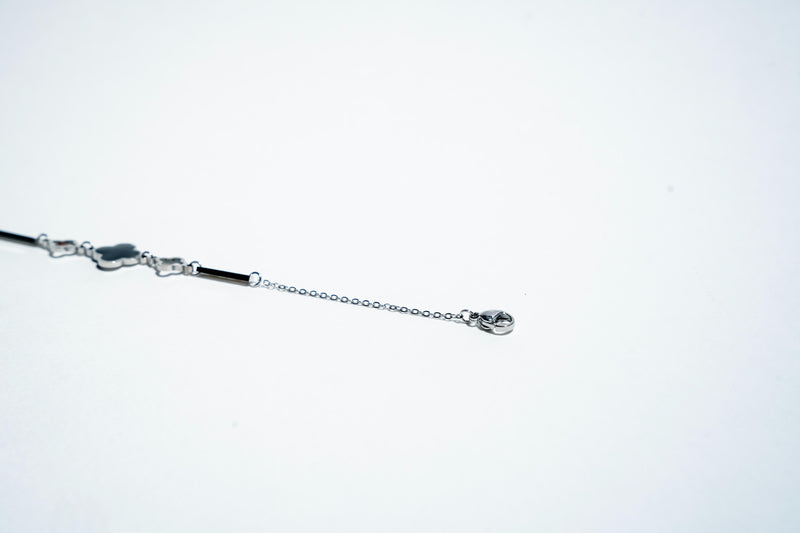 The Midnight Clover Elegance Bracelet – 925 Sterling Silver