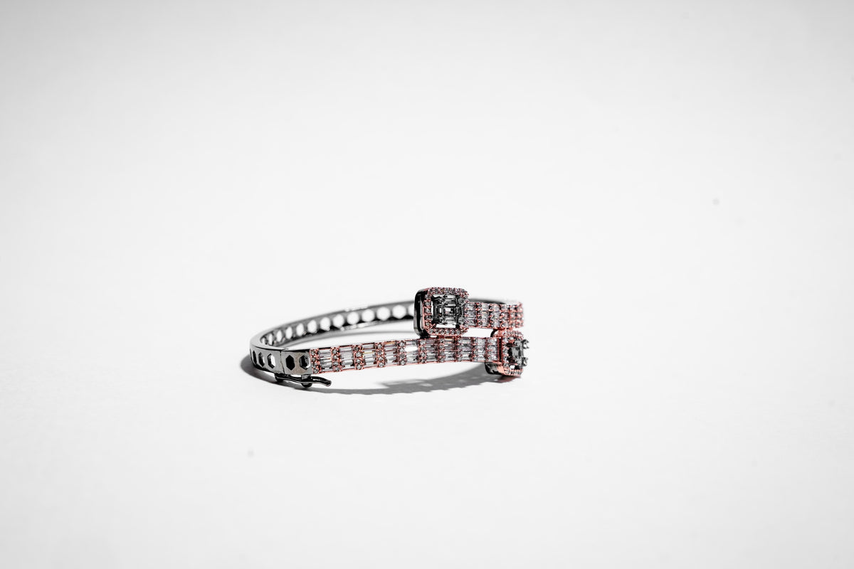 Il Bracciale Duo-Tone Eclipse – Oro Rosa 18K e Ossidiana Noir