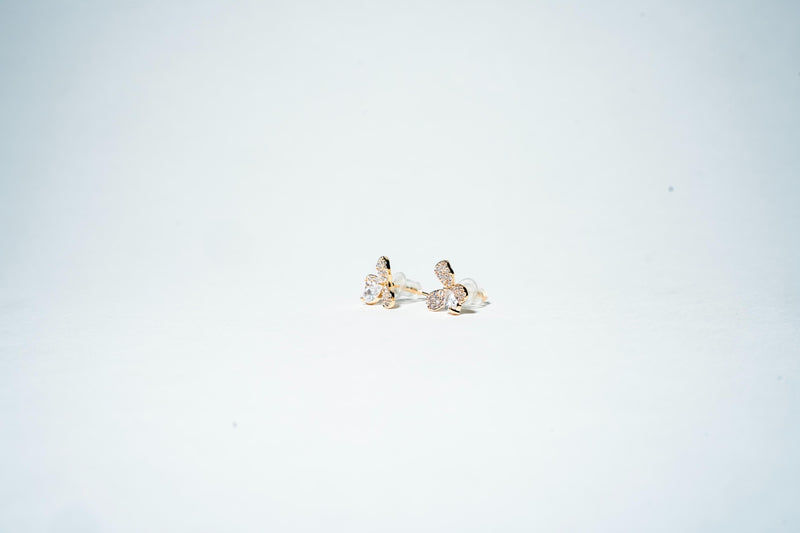 The Clover Trio: 18K Gold Plated Luxury Studs