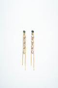 Ethereal Blossom Cascading Drop Earrings – 18K Gold-Plated Celestial Floral Elegance