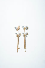 Enchanted Butterfly Tassel Drop Earrings – 18K Gold Plated Serenity