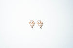 Serene Pearl & Geometry Drape Earrings – 18K Gold Plated