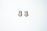 Solitaire Halo Drape Earrings – 18K Gold Plated