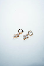 Willow Leaf Huggie Hoops – 18K Gold Plated