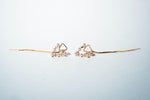 Serene Pearl & Geometry Drape Earrings – 18K Gold Plated