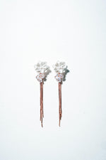 The Primrose Bloom Rose Gold Chain Earrings