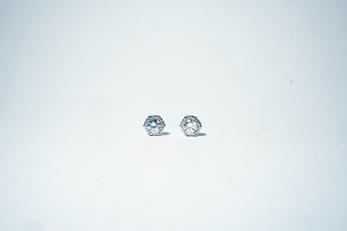 The Crown Solitaire Studs – 925 Sterling Silver